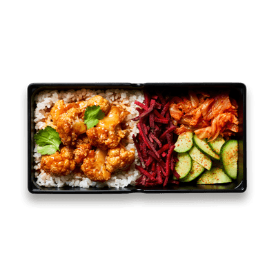 miso cauliflower lunch box