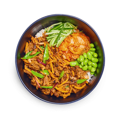 pulled shiitake donburi