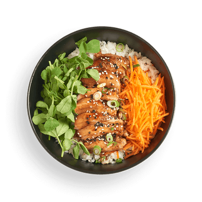 Chicken thigh teriyaki donburi