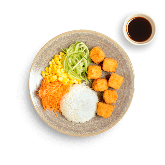 crispy fish bites with amai sauce
