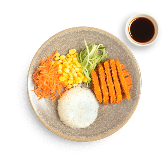 mini yasai katsu with amai sauce