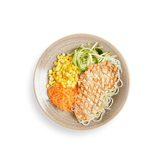 mini grilled chicken noodles