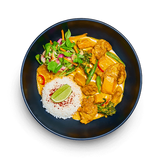 tender vegan chicken coconut kare