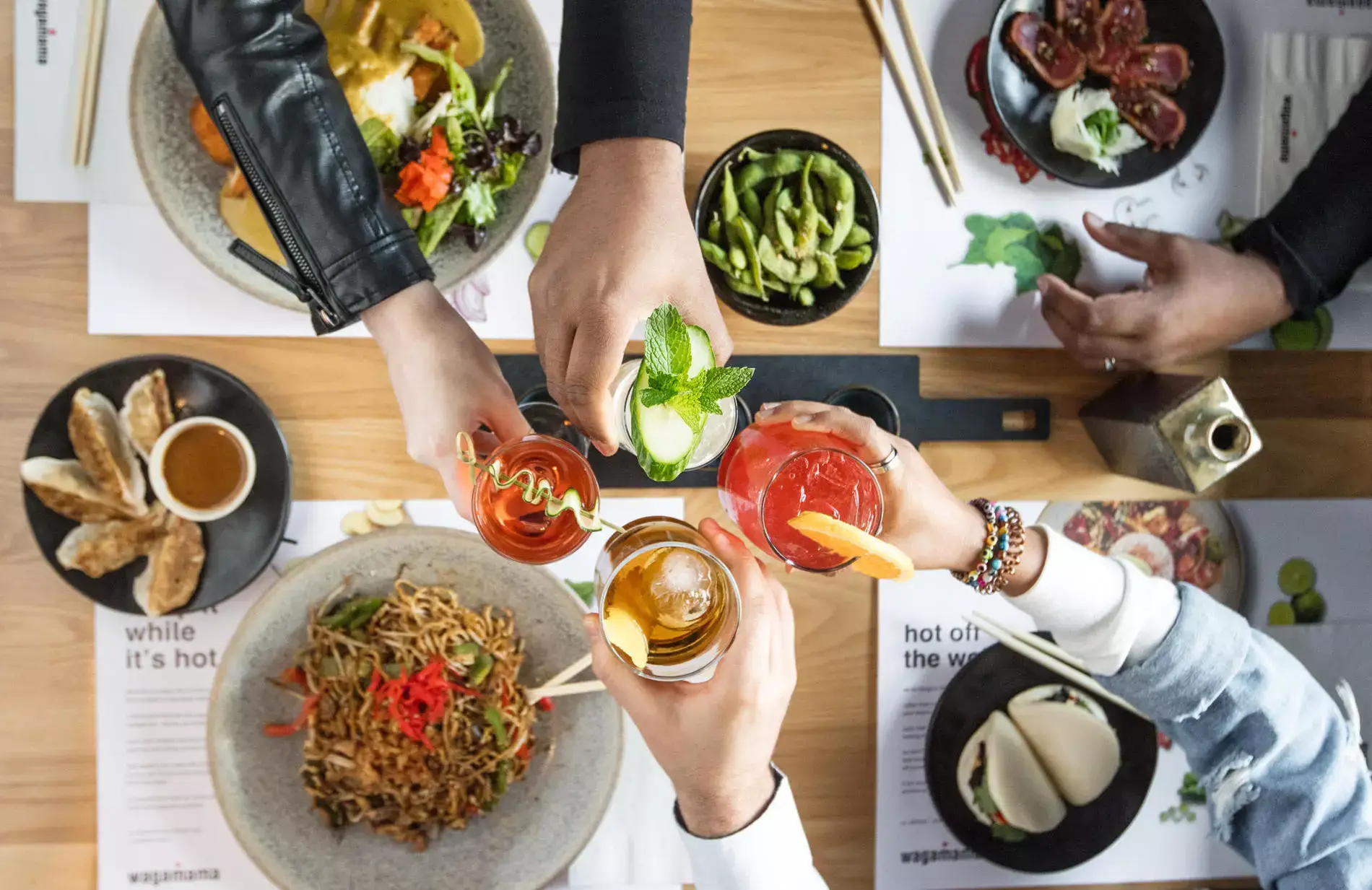 people eating food