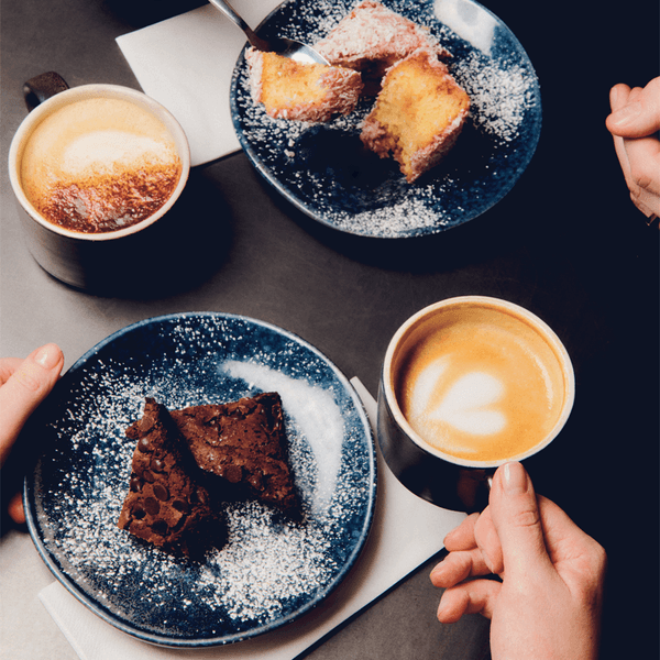 guests enjoy GRIND coffees with sweet treats at wagamama