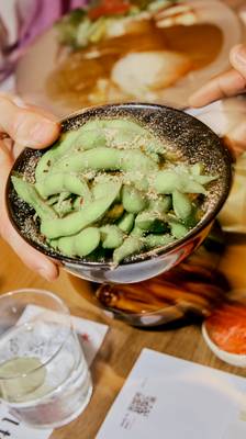 bowl of edamame beans